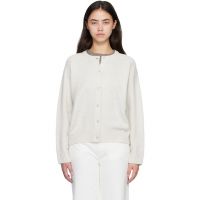 Loulou de Saison Gray AIDAR LDS Wool Cashmere Cardigan 261473F095007