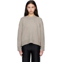 Loulou de Saison Taupe PIA Oversized Cashmere Sweater 261473F096004