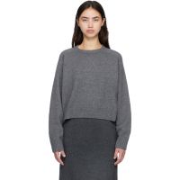 Loulou de Saison Gray BRUZZI LDS Cropped Sweater 261473F096006