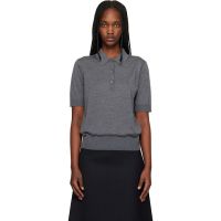 Loulou de Saison Gray Migo Fluid Cashmere Polo 261473F108000