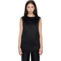 Loulou de Saison Black YASMIN Fringed Top 261473F111005