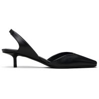 Loulou de Saison Black Betsy Calf Leather Slingback Heels 261473F122000