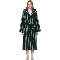 Tekla Green Terry Hooded Bathrobe 261482F077006