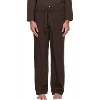 Tekla Brown Poplin Pyjama Pants 261482M218026