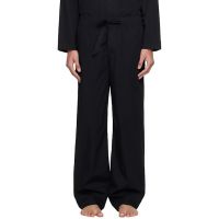 Tekla Black Poplin Pyjama Pants 261482M218027