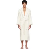 Tekla Off White Terry Classic Bathrobe 261482M219006