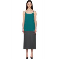 ALAIA Blue & Gray Fringed Slip Minidress 261483F052000