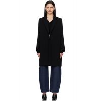ALAIA Black Crombie Wool Coat 261483F059000