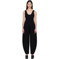 ALAIA Black Round Crepe Wool Jumpsuit 261483F070001
