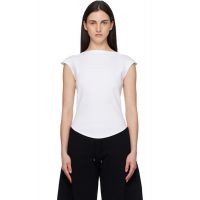 ALAIA White Cap Cotton T-shirt 261483F110001
