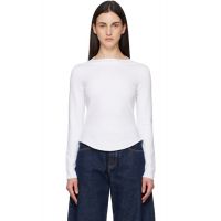 ALAIA White Cotton T-shirt 261483F110002