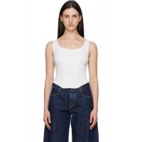 ALAIA White Corset Wool Tank Top 261483F111000