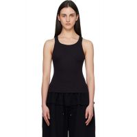 ALAIA Black Darts Cotton Tank Top 261483F111004