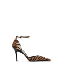 ALAIA Brown Haircalf Drop Pump Heels 261483F122000