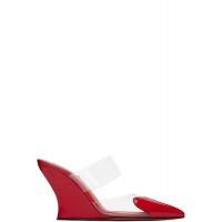 ALAIA Red Le Coeur Wedge Mule Heels 261483F122003