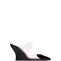 ALAIA Black Le Coeur Wedge Mule Heels 261483F122004