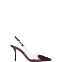 ALAIA Burgundy Le Coeur Slingback Heels 261483F122006
