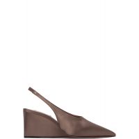 ALAIA Brown Cube Wedge Slingback Heels 261483F122012