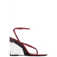 ALAIA Red Invisible Thong Heeled Sandals 261483F125001