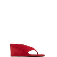ALAIA Orange Cube Thong Mule Sandals 261483F125005