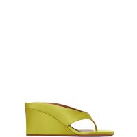 ALAIA Green Cube Thong Mule Sandals 261483F125006