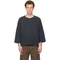 Visvim Black Jumbo SB 3/4 DMGD Sweatshirt 261487M204010