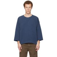 Visvim Blue Jumbo SB 3/4 DMGD Sweatshirt 261487M204012