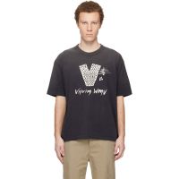 Visvim Black Jumbo S/S V Crash T-shirt 261487M213008