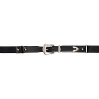 Toga Pulla Black Leather Nylon Chain Belt 261492F001008