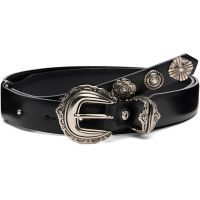 Toga Pulla Black Leather Motif Belt 261492F001010