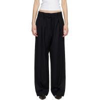 LE17SEPTEMBRE Black Tuck Tailored Trousers 261495F087000