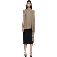 LE17SEPTEMBRE Brown Cape Sleeveless Blouse 261495F107001