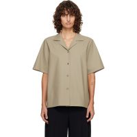 LE17SEPTEMBRE Beige Twill Short Sleeve Shirt 261495F109000