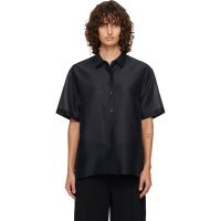 LE17SEPTEMBRE Navy Sheer Structured Shirt 261495F109001