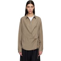 LE17SEPTEMBRE Brown Side Twisted Shirt 261495F109003