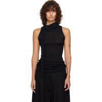 LE17SEPTEMBRE Black Scarf Sleeveless Jersey Top 261495F111004