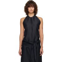 LE17SEPTEMBRE Navy Fluid Halterneck Top 261495F111007
