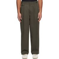 LE17SEPTEMBRE Brown Two Tuck Trousers 261495M191003