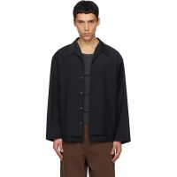 LE17SEPTEMBRE Navy Double-Layered Open Collar Shirt 261495M192001