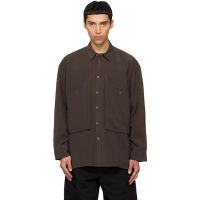 LE17SEPTEMBRE Brown Oversized Cargo Pocket Shirt 261495M192005