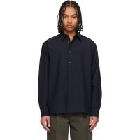 LE17SEPTEMBRE Navy Classic Wool-Blend Shirt 261495M192008