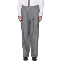 Magliano Gray Zipped Double Pleats Trousers 261516M191001