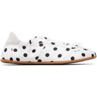 ABRA White & Black Dots Ballerina Sneakers 261526M237001