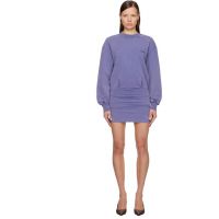 The Attico Purple Light American Fleece Minidress 261528F052007