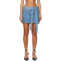 The Attico Blue Denim Miniskirt 261528F090002