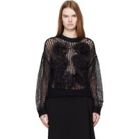 The Attico Black Light Mohair Feather Sweater 261528F096000