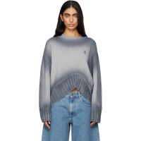 The Attico Gray Sprayed Wool Cashmere Sweater 261528F096002