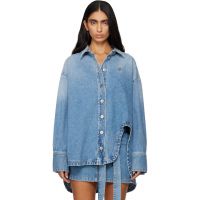 The Attico Blue Diana Denim Shirt 261528F109005