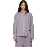 The Attico Purple Eliza Denim Shirt 261528F109006