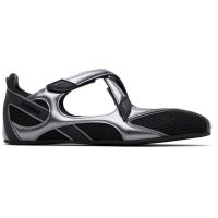 The Attico Black & Silver Floor 01 Ballerina Flats 261528F118003
